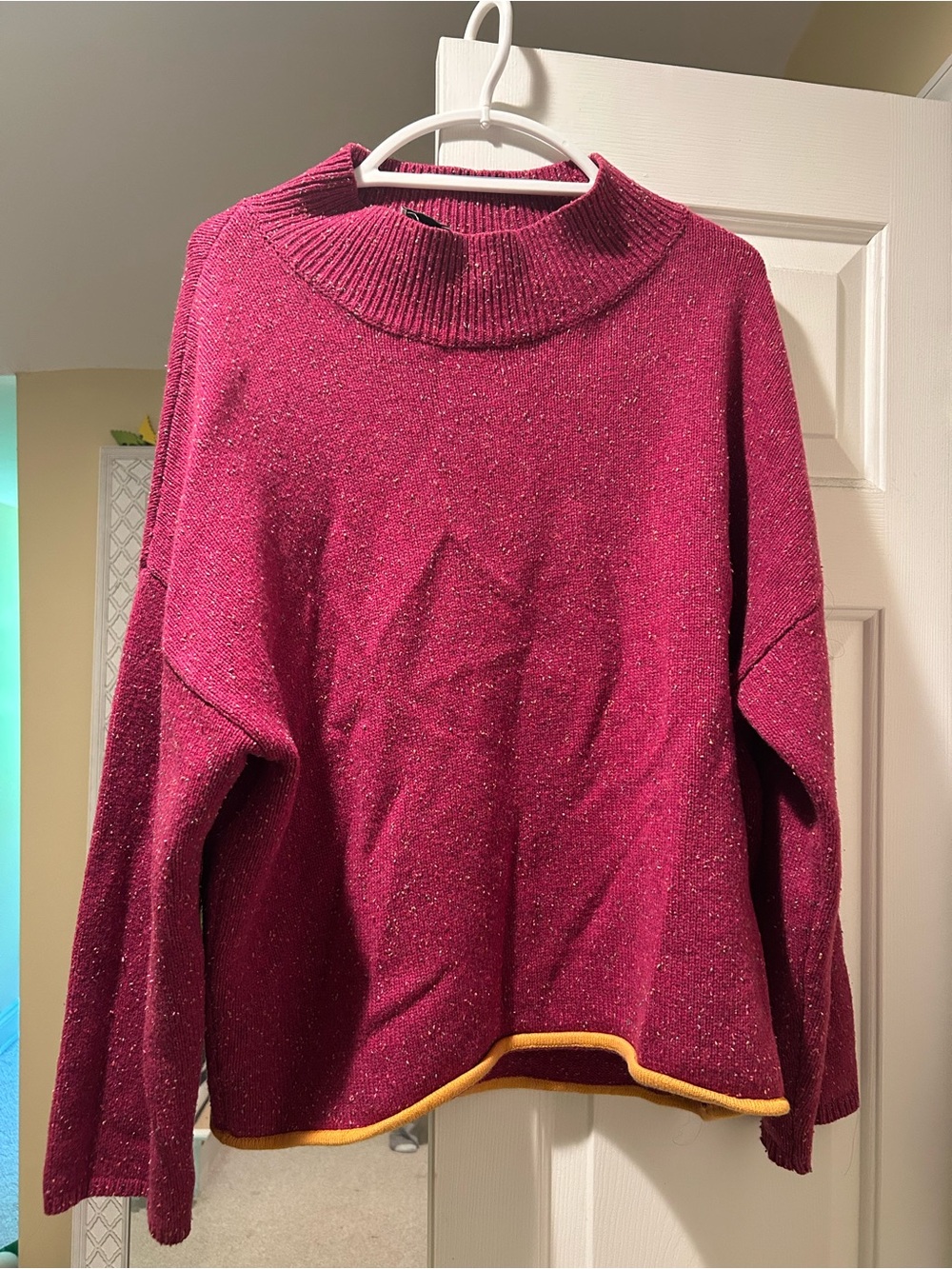 Elk Pink Mock Neck Sweater